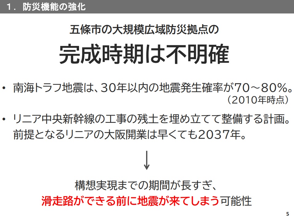 奈良県の資料「五條市の県有地の活用について」